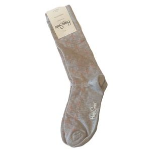 Happy Socks Cotton Men size 10-13 Gray and Orange